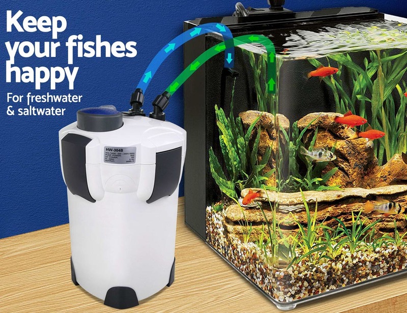 2000L/H Aquarium External Canister Filter UV Light