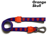 Zee.Dog Orange Skull Dog Leash - 2 Sizes