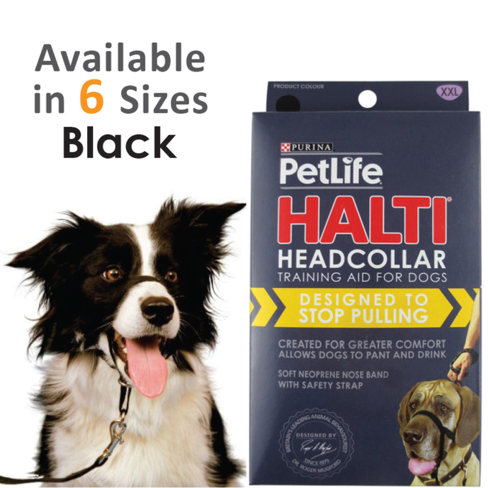 Black/6 Size, Purina Petlife HALTI 