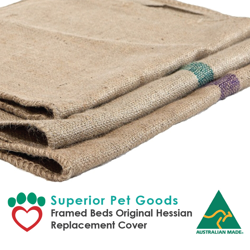 Superior Pet Goods Jute Hessian Dog Framed Bed Mat Replacement Cover AU Made eBay