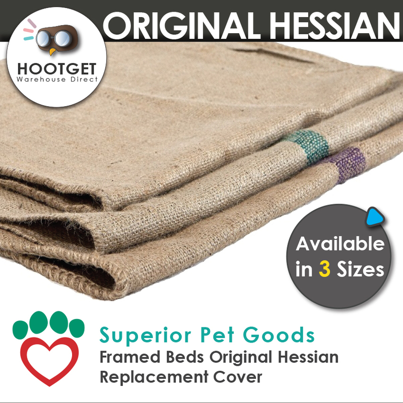 3 Sizes Superior Pet Goods Jute Hessian Dog Framed Bed Mat