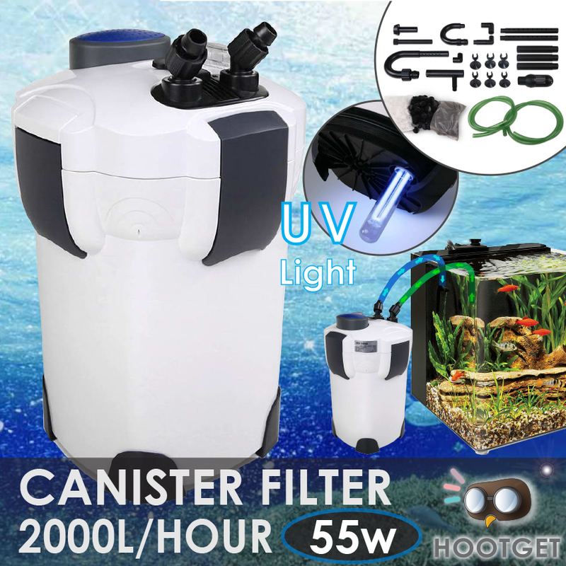 2000L/H Aquarium External Canister Filter UV Light
