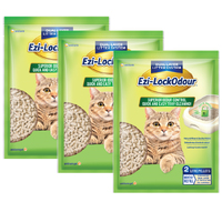 3 x 2kg Ezi-LockOdour Litter System Natural Mineral Zeolite Pellets Cat Litter