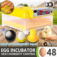Egg Incubator Fully Automatic Digital LED Hatch 48 Eggs
