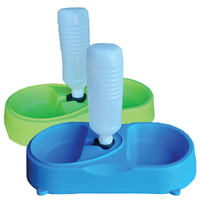 2 in 1 Pet Cat Dog Feeder Food Water Dispenser