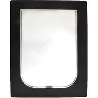 PETWAY Pet Door for Security Door - Black / Large