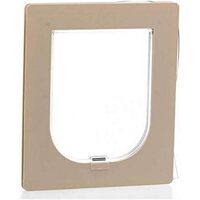 PETWAY Pet Door for Security Door - Stone Beige / Medium
