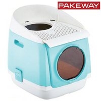 Pakeway Tomcat Two Door Entry Cat Litter Box Blue