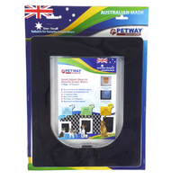 PETWAY Pet Door for Security Door - Black / Small