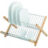 Avanti Monterey Wood And Chrome Profile Dish Rack