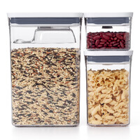 OXO Good Grips POP 3 Piece Rectangle Airtight Container Set with Scoop