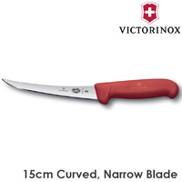 Victorinox Boning Knife Curved Narrow Blade Fibrox Red 15cm