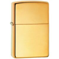 Zippo Lighter High Polish Brass 254B Gold