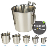 Superior Pet Goods Stainless Steel Bucket With Hook