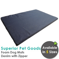 Superior Pet Goods Denim Zipper Foam Mats - 5 Sizes