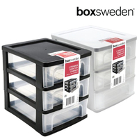 BoxSweden 3 Tier Desktop Drawer Cabinet Office Storage Box