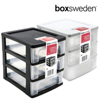 BoxSweden 3 Tier Desktop Drawer Cabinet Office Storage Box