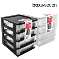 BoxSweden 4 Tier Desktop Drawer Cabinet Office Storage Box