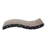 Wavy Cat Scratch Pad Cardboard Scratcher with CATNIP 42 x 21 x 10cm