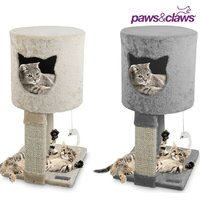 Paws & Claws Hideaway Cat Tree House Scratching Tower with Toy