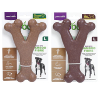 Large 17cm Paws N Claws Chicken Beef Wishbone Pet Dog Chew Toy