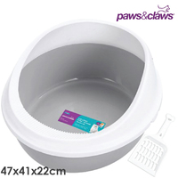 Cat Litter Tray Rim with Scoop 47 x 41 x 22cm