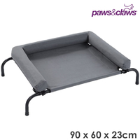 Elevated Bolster Pet Dog Raised Bed 90x60x23cm