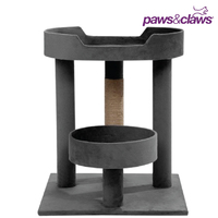 Catsby Kew Perch Sisal Poles Cat Tree Bed Charcoal