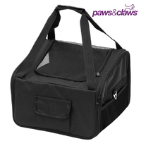 Foldable Pet Car Seat Carrier Dual Entry with Sherpa Fleece Mat
