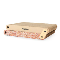 Ibiyaya Fold-Out Cardboard Cat Scratcher – Cinnamon