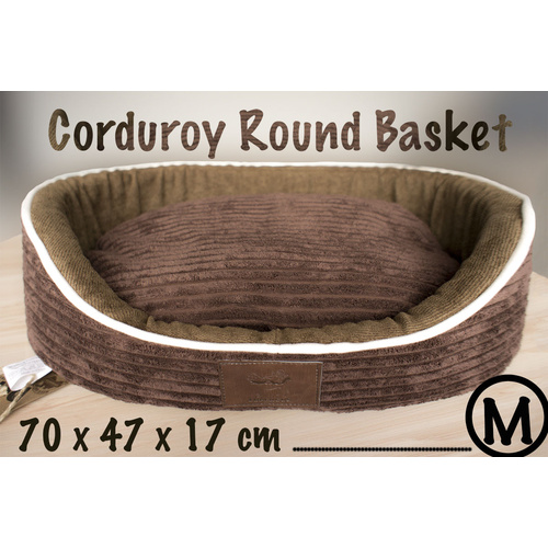 LUPERCUS Corduroy Round Basket - Medium