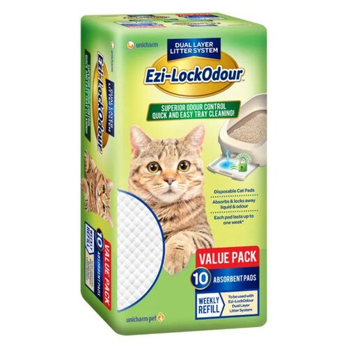 Ezi LockOdour Cat Litter System Absorbant Cat Pads (10pkt)