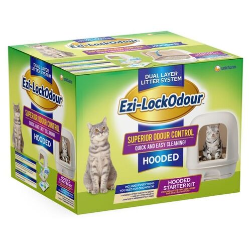 Ezi LockOdour Dual Layer Hooded Cat Litter System