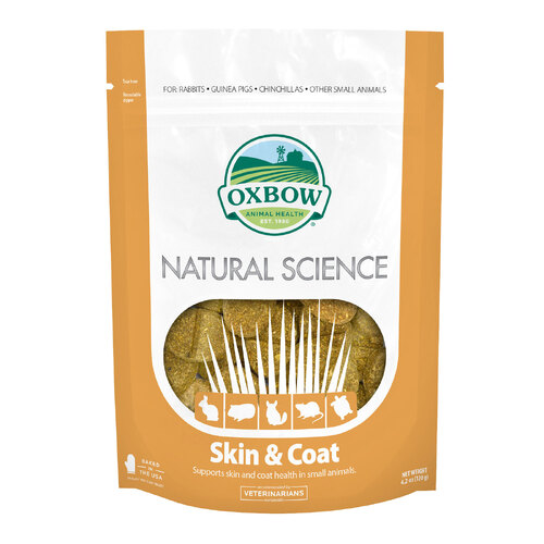 Oxbow Natural Science Skin And Coat Support Treats For Small Animals 120gm
