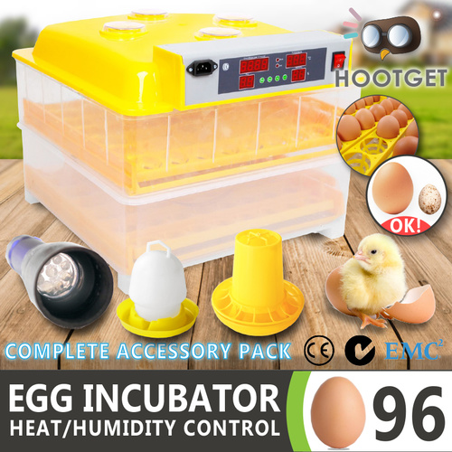 Egg Incubator Fully Automatic Digital LED Hatch - 96 Eggs