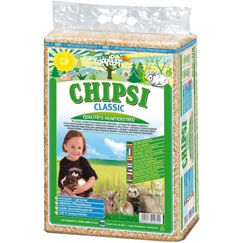 Chipsi Classic Wood Shavings Small Animal Bedding 60Ltr 3.2Kg  