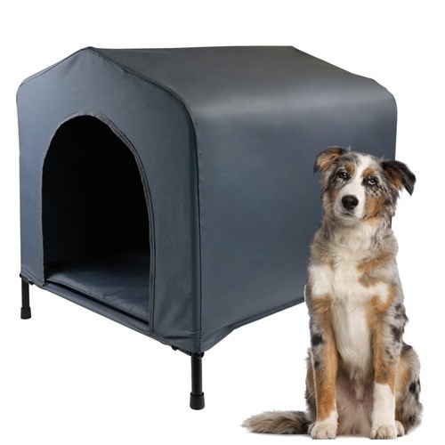 Canvas Elevated Waterproof Pet Dog Kennel House Medium