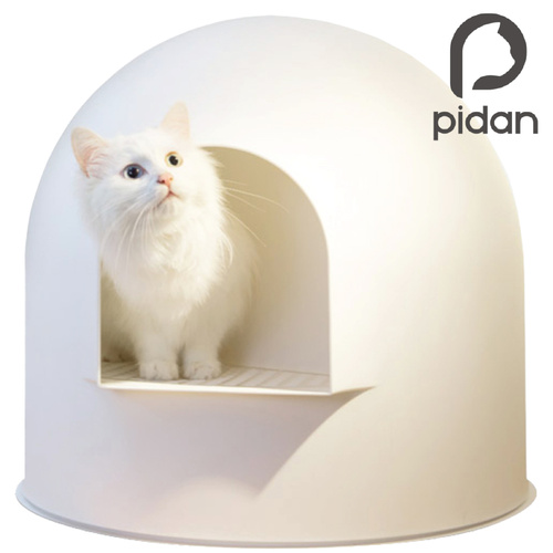 Pidan Igloo Snow House Portable Hooded Cat Toilet Litter Box Scoop White