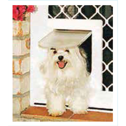 PETWAY Pet Door for Security Door - Brown / Small