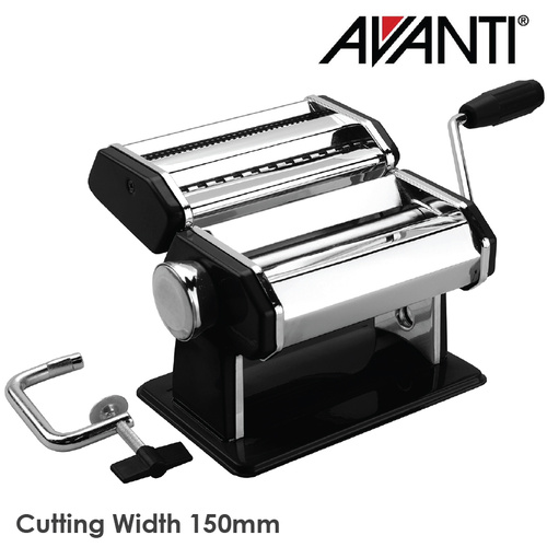 Avanti Stainless Steel Pasta Making Machine 150mm Black
