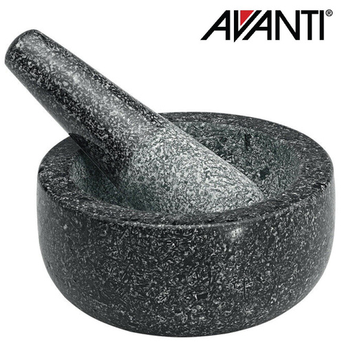 Avanti Black Speckled Mini Mortar and Pestle Solid Granite