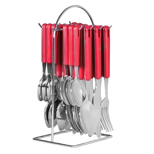 Avanti Hanging Cutlery Set 24 Piece Red