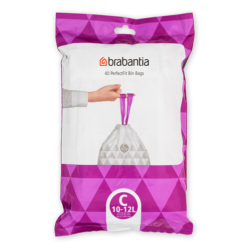 Brabantia Perfect Fit Compostable Bin Liner Code C (10-12L) 40 Bags