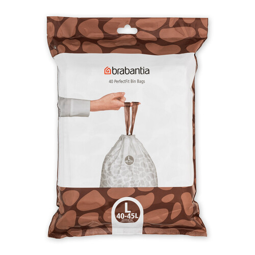 Brabantia Perfect Fit Compostable Bin Liner 	Code L (40-45L) 40 Bags
