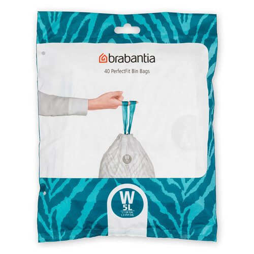 Brabantia Perfect Fit Compostable Bin Liner	Code W (5L) 40 Bags