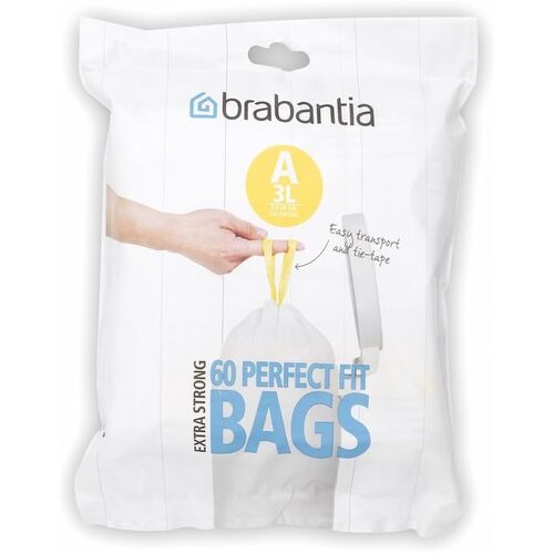 Brabantia Perfect Fit Compostable Bin Liner Code A (3L) 60 Bags