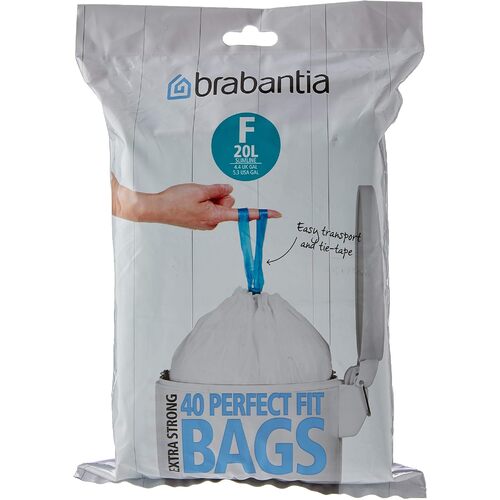 Brabantia Perfect Fit Compostable Bin Liner Code F (20L) 40 Bags