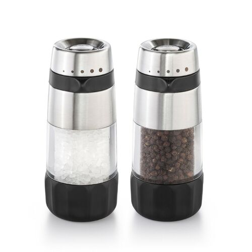 Oxo Good Grips Stainless Steel Accent Mess-Free Salt & Pepper Grinder Set