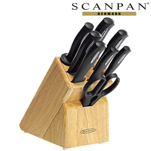 SCANPAN Microsharp 9pc Knife Cutlery Block Set
