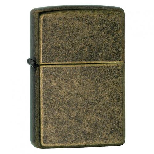 Zippo Lighter 201FB Antique Brass Finish 90206